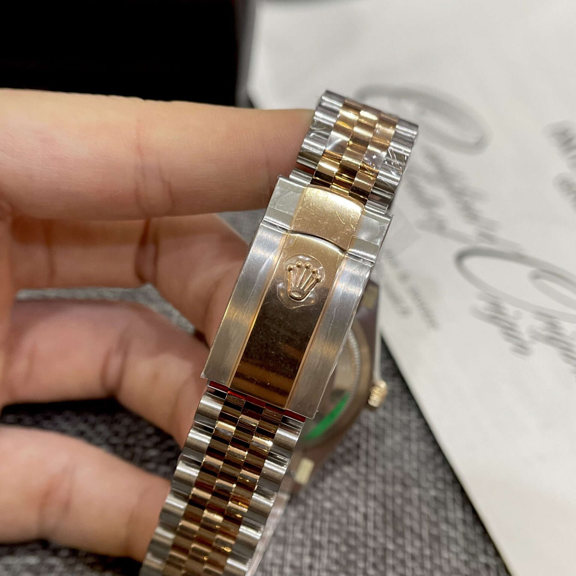 Rolex Datejust 126231 SS/RG Plated Wimbledon Grey Dial 36mm Jub Super Clone