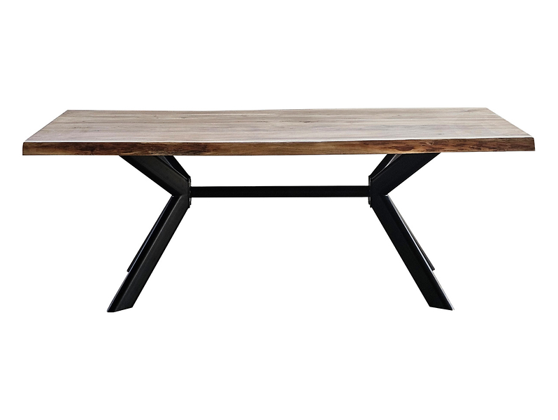 Stół prostokątny drewniany Timon III 200x90 akacja/czarny