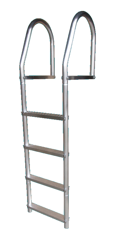 Dock Edge Dolphin™ Aluminum 4 Step Dock Ladder, Grey, 51.5-in L x 14-in W