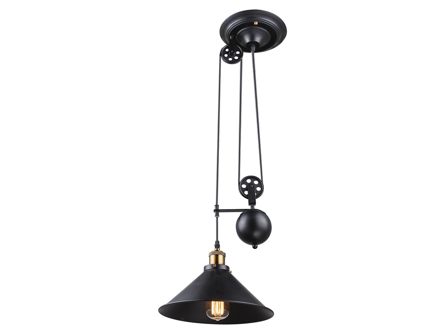 Lampa wisząca Lenius metalowa czarna