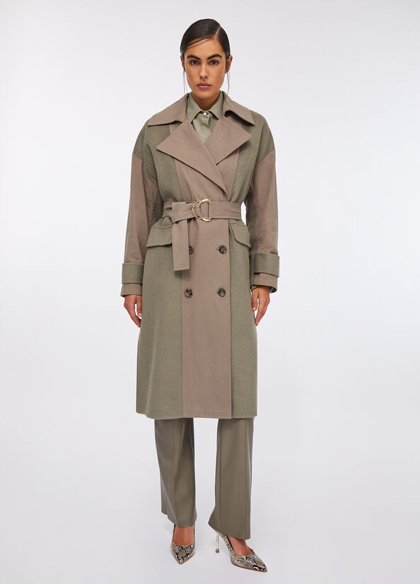 Trench doppiopetto in lana
