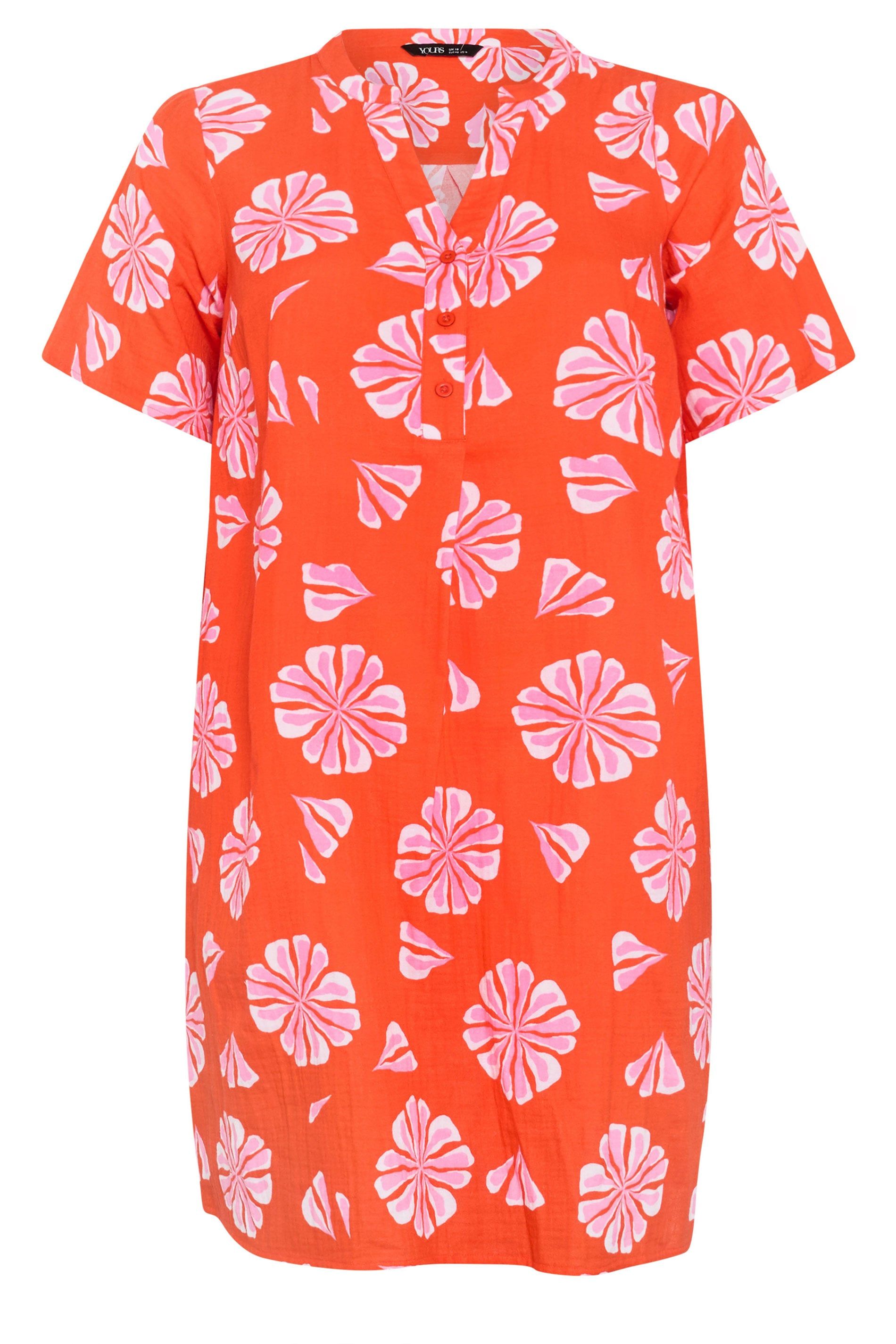 Yours Floral Pleat Front Dress