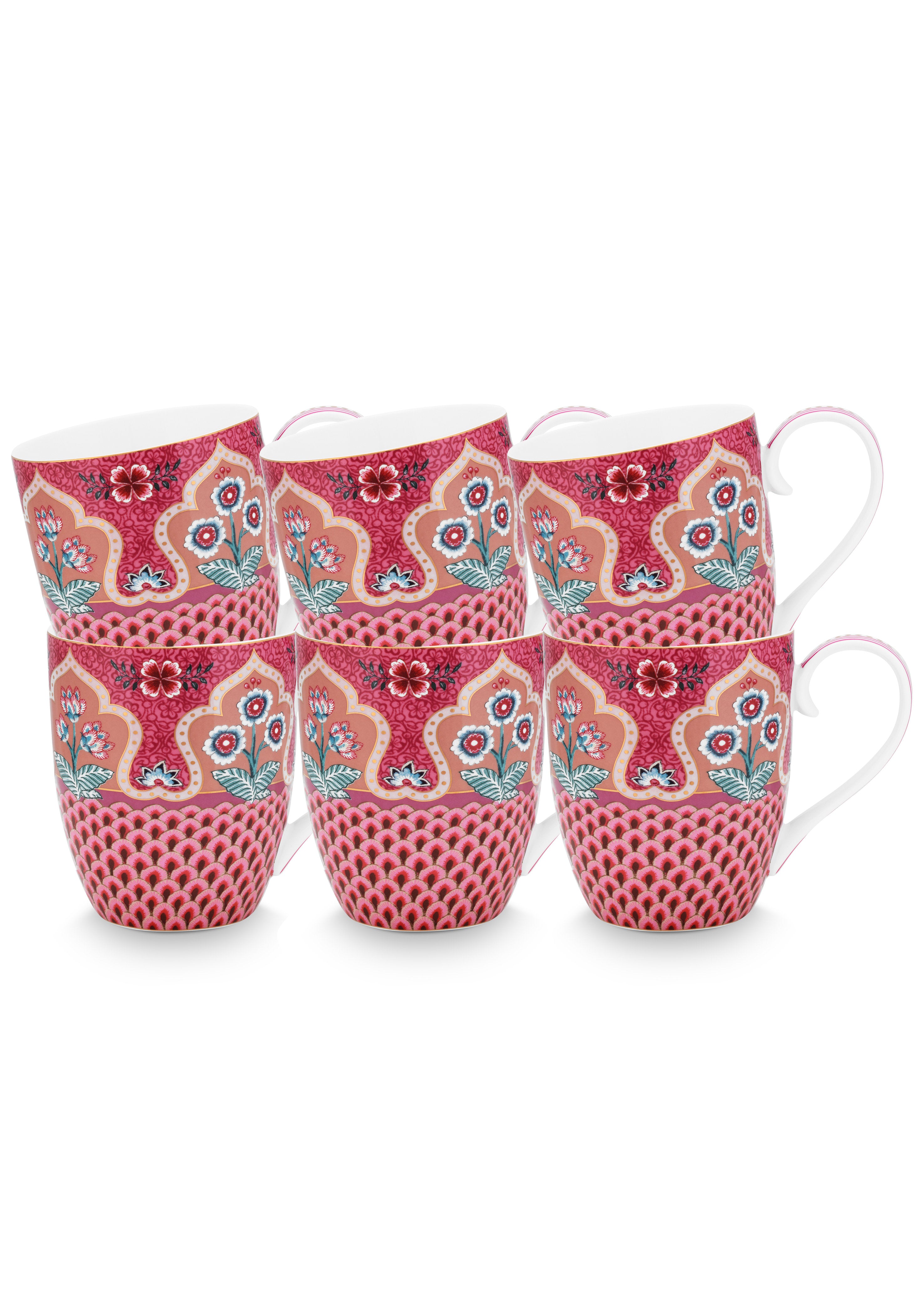 Pip Studio - Flower Festival Mokken - Servies set van 6 - 450ml