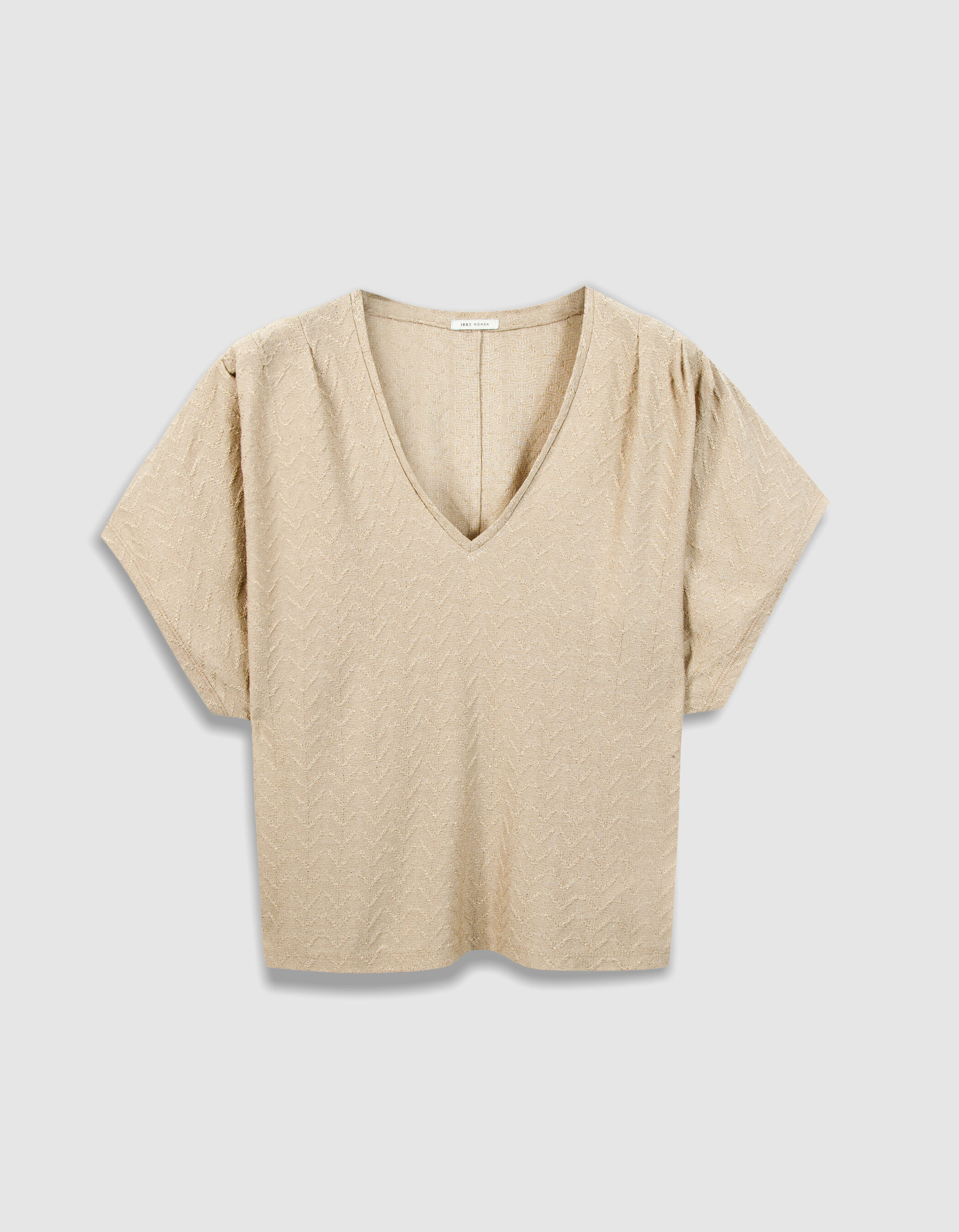 Tee-shirt loose noir tricot lurex fantaisie Femme