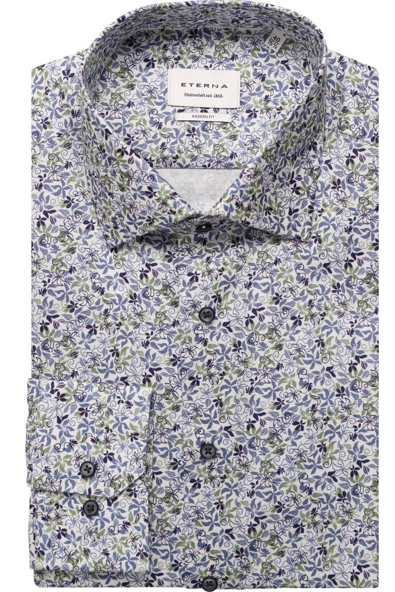 ETERNA Modern Fit Hemd hellgrün, Bedruckt