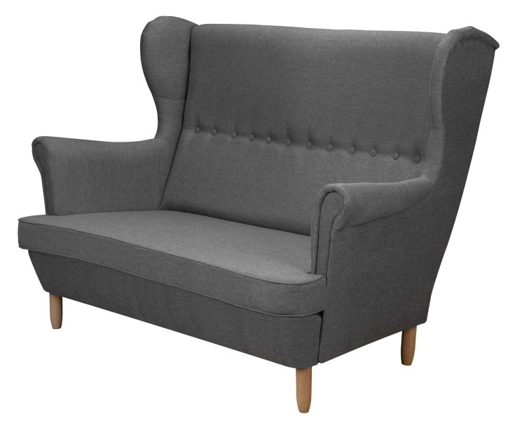 Sofa uszak nierozkładana skandynawska Denver Grafitowa