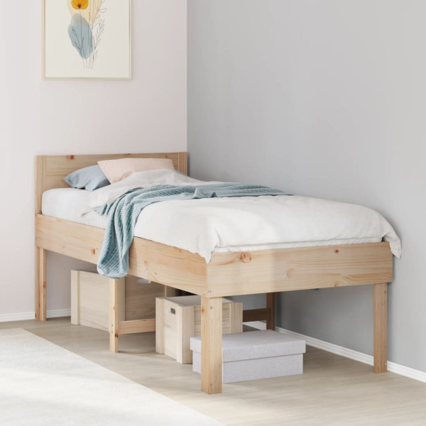 Rama łóżka bez materaca 90x190 cm lite drewno sosnowe