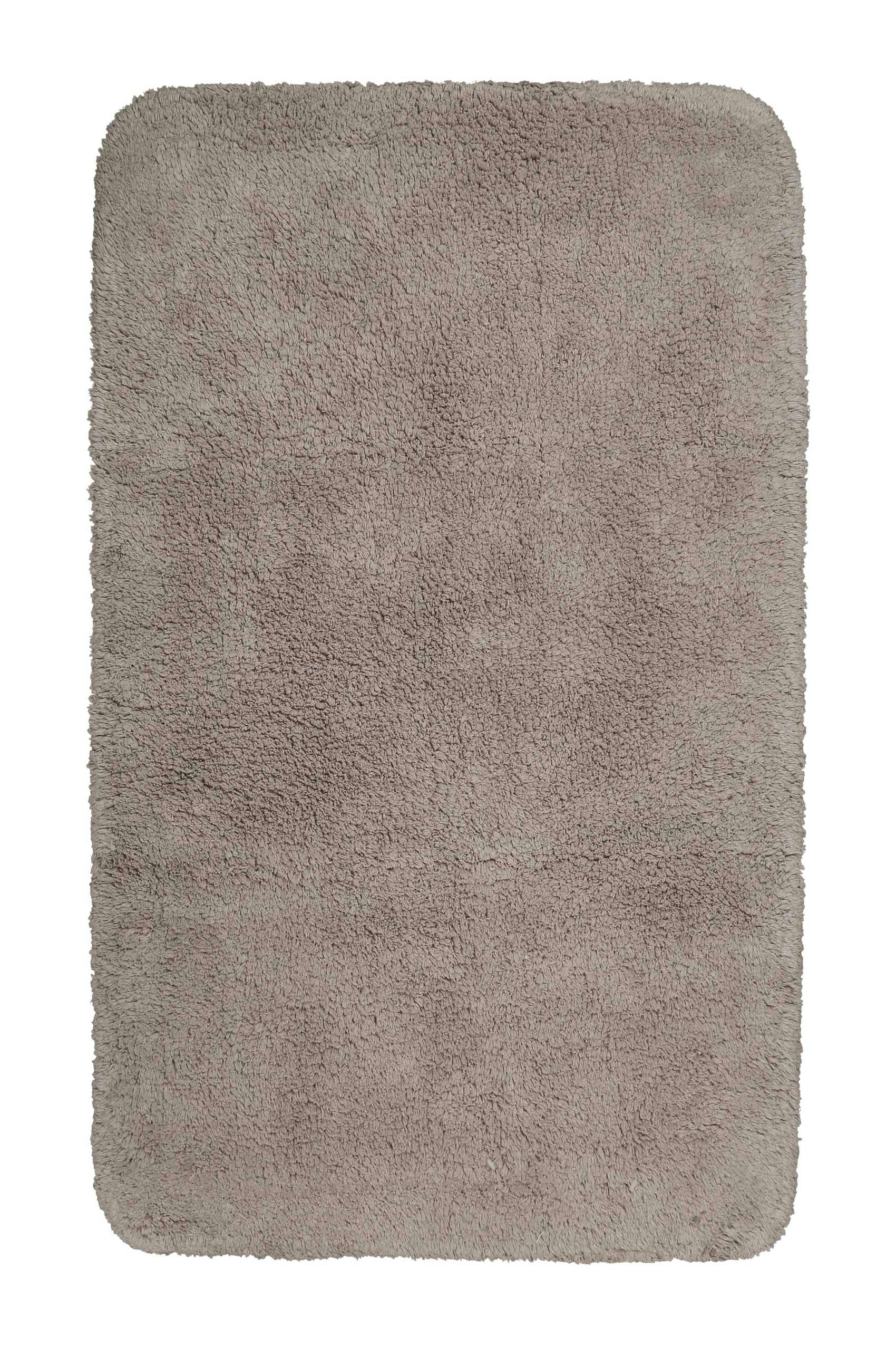 OLE - Tapis de bain doux marron taupe coton 60x100