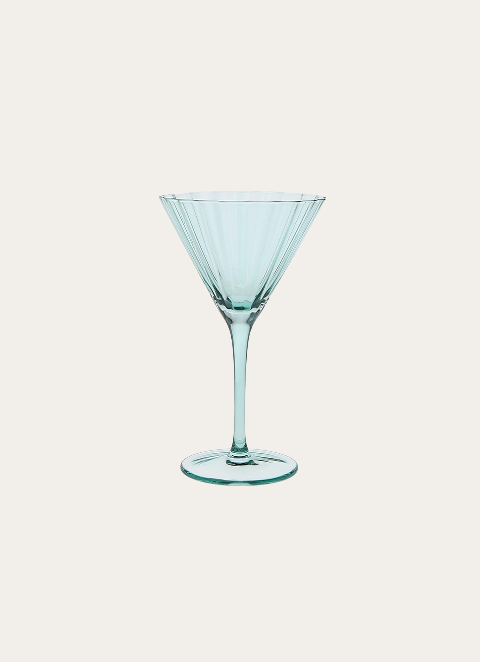 VERRE à PIED PALME VERT D'EAU