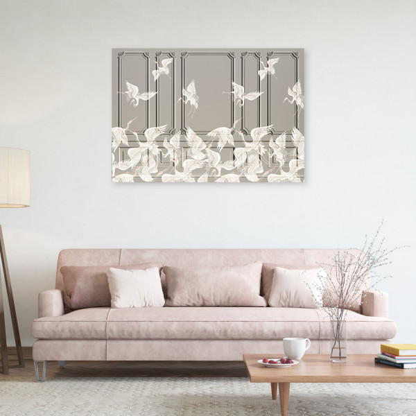 Feeby Obraz na płótnie, Żurawie w locie 60x40