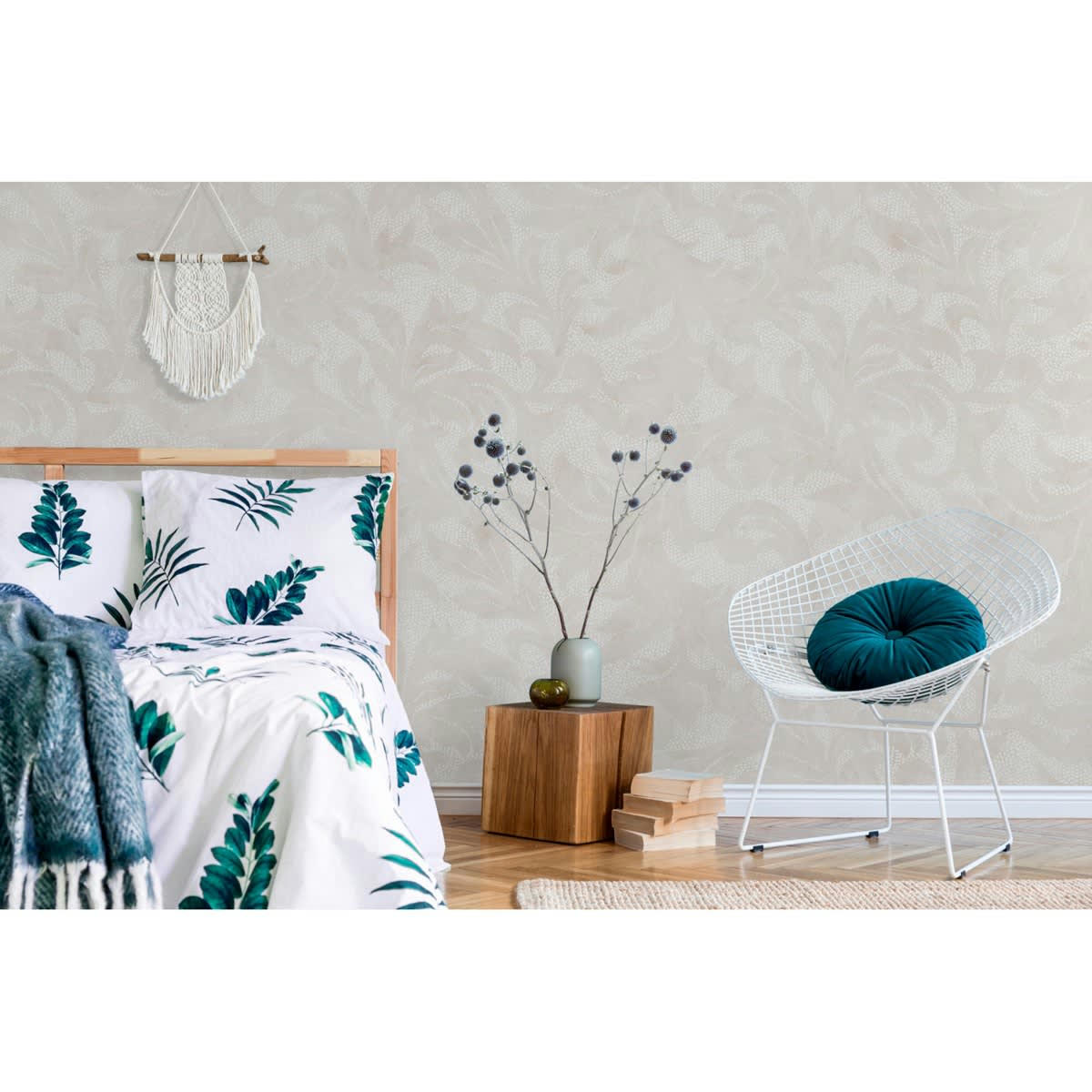 RAVENNE - Papier peint panoramique motif imprimé Beige 432x280cm