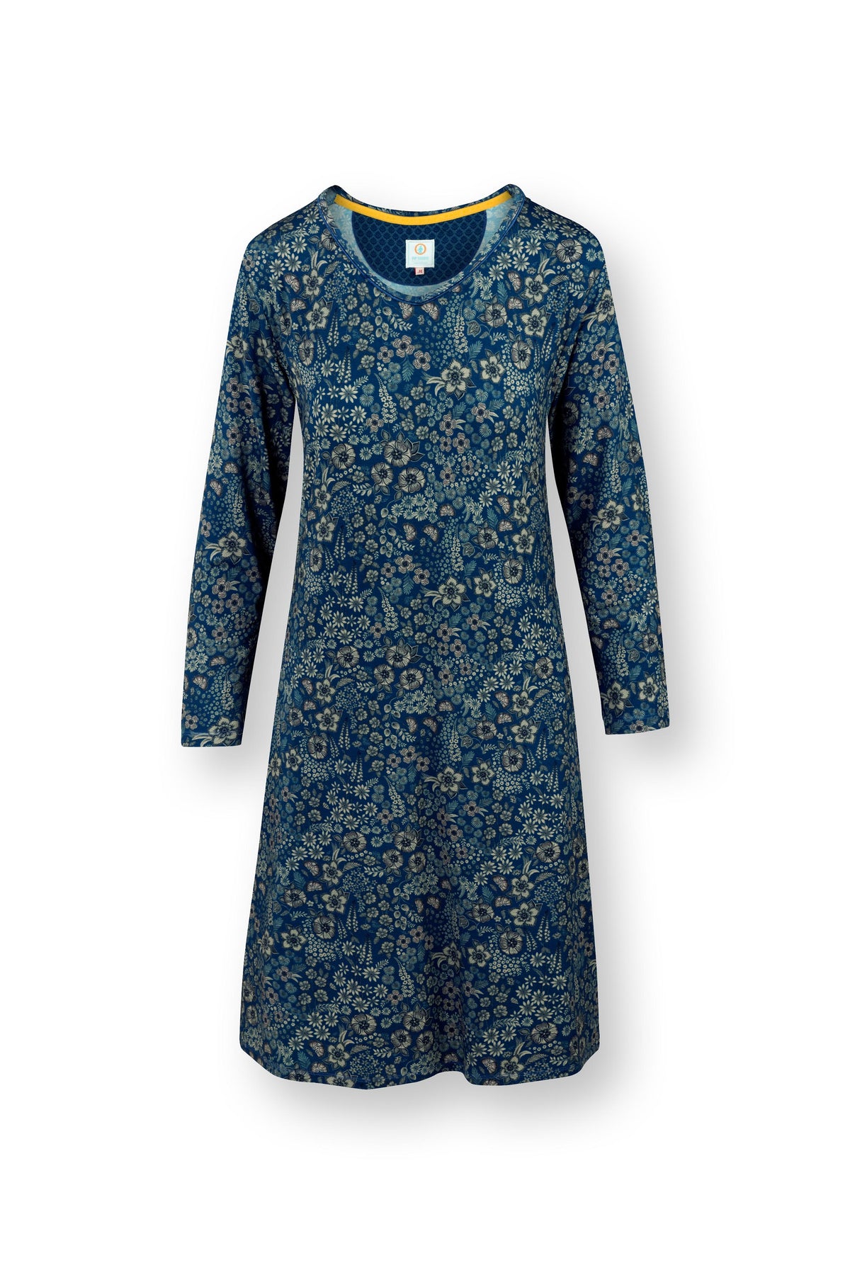 Pip Studio - Danai Nachthemd Lange Mouw Dames - Daisy Dreams - Blauw - M