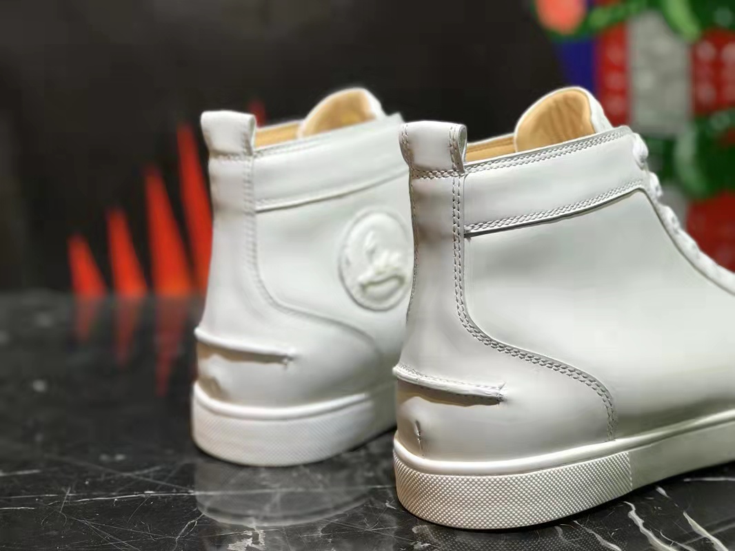 Christian Louboutin Lou Spikes Sneakers Calf leather White