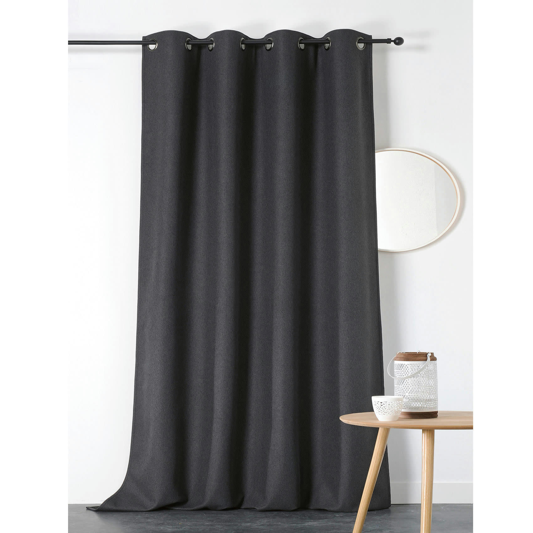 - Rideau obscurcissant et isolant boreal polyester ardoise 140x260 cm