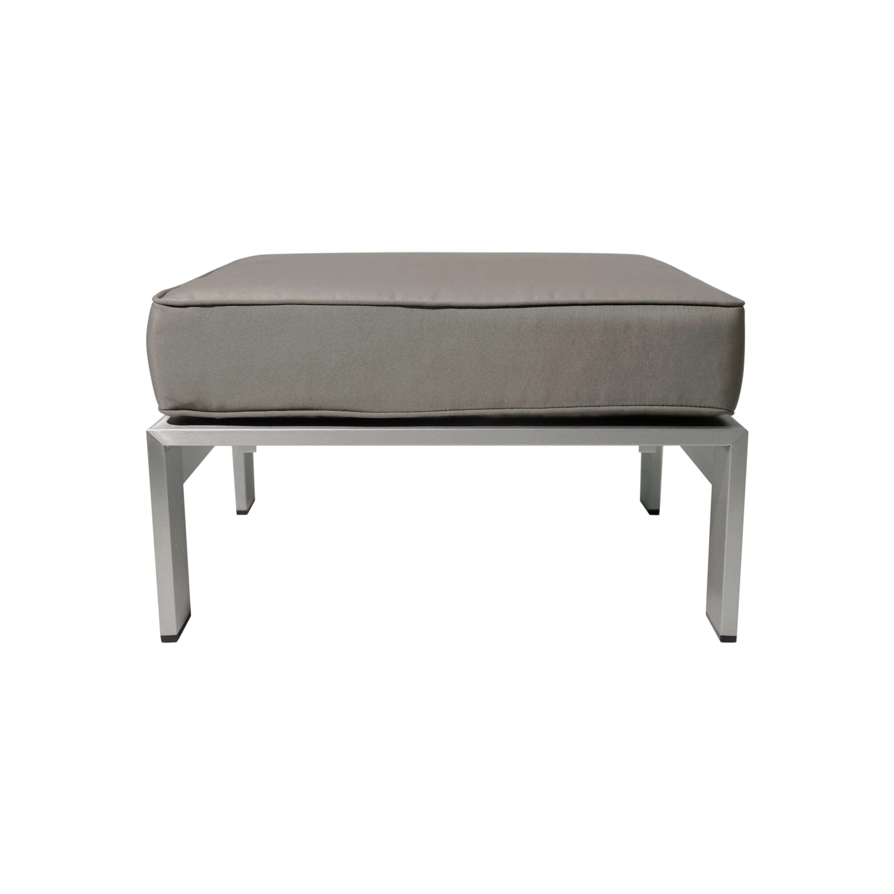 Cape Coral Cushioned Auminum Ottoman by Christopher Knight Home