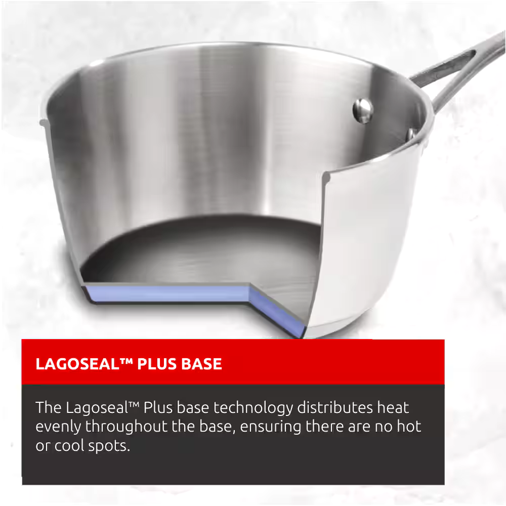 Lagostina Padova Stainless Steel Cookware Set & Oven Safe, 11-pc