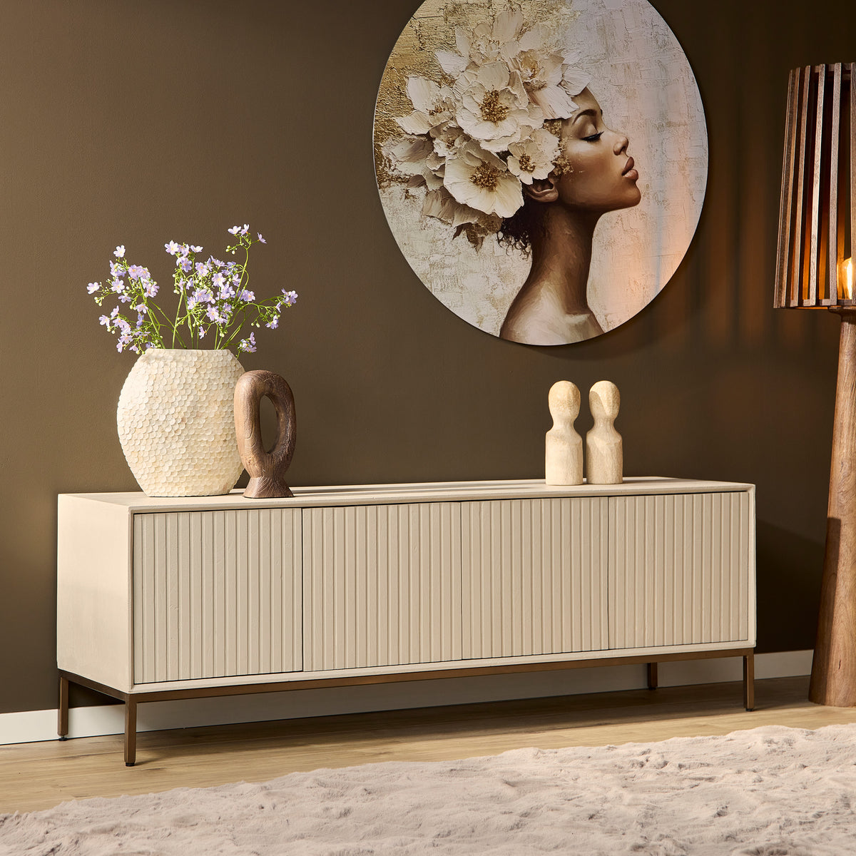 Starfurn tv meubel Madison - beige - 45x165x55cm