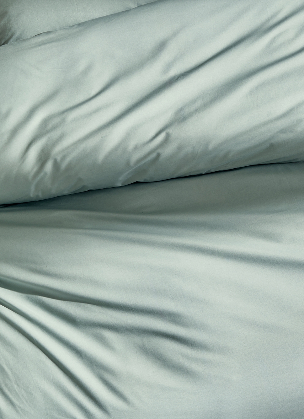 HOUSSE DE COUETTE UNIE EN PERCALE DE COTON VERT