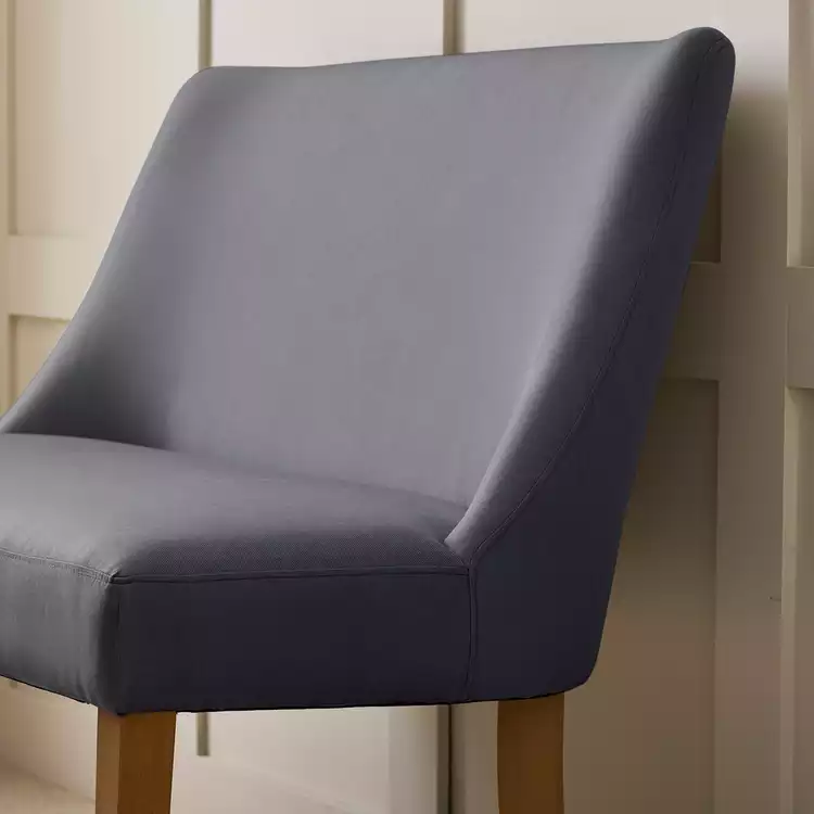 Habitat Alec Fabric Dining Bench - Charcoal