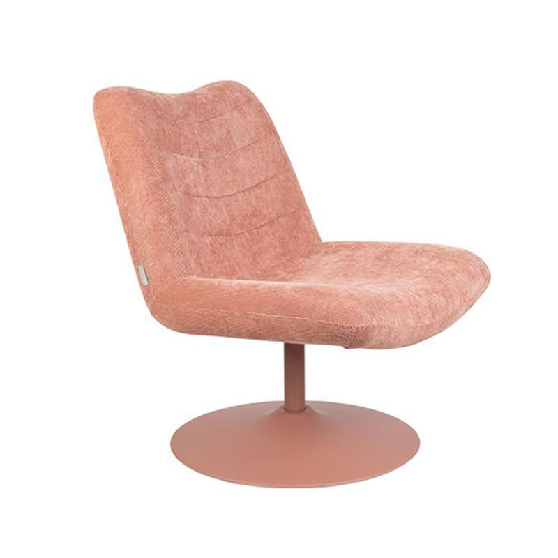 BUBBA - Fauteuil lounge en velours Rose