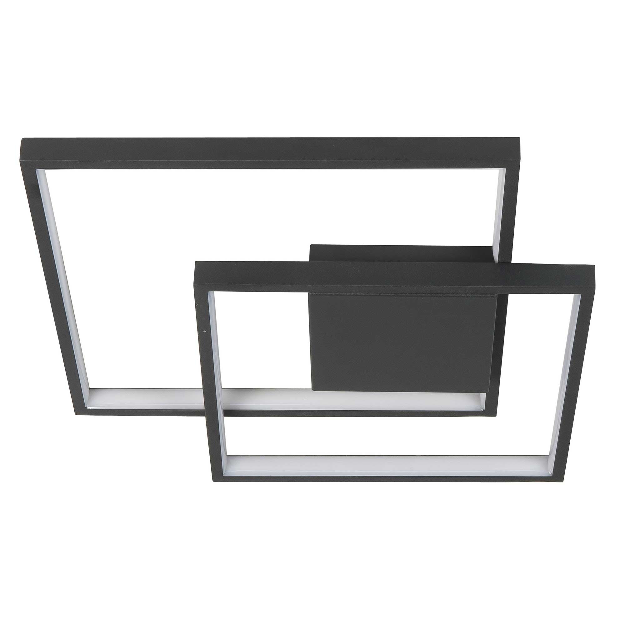 Highlight plafondlamp Piazza - 1 lichts - 42 x 6  cm - zwart