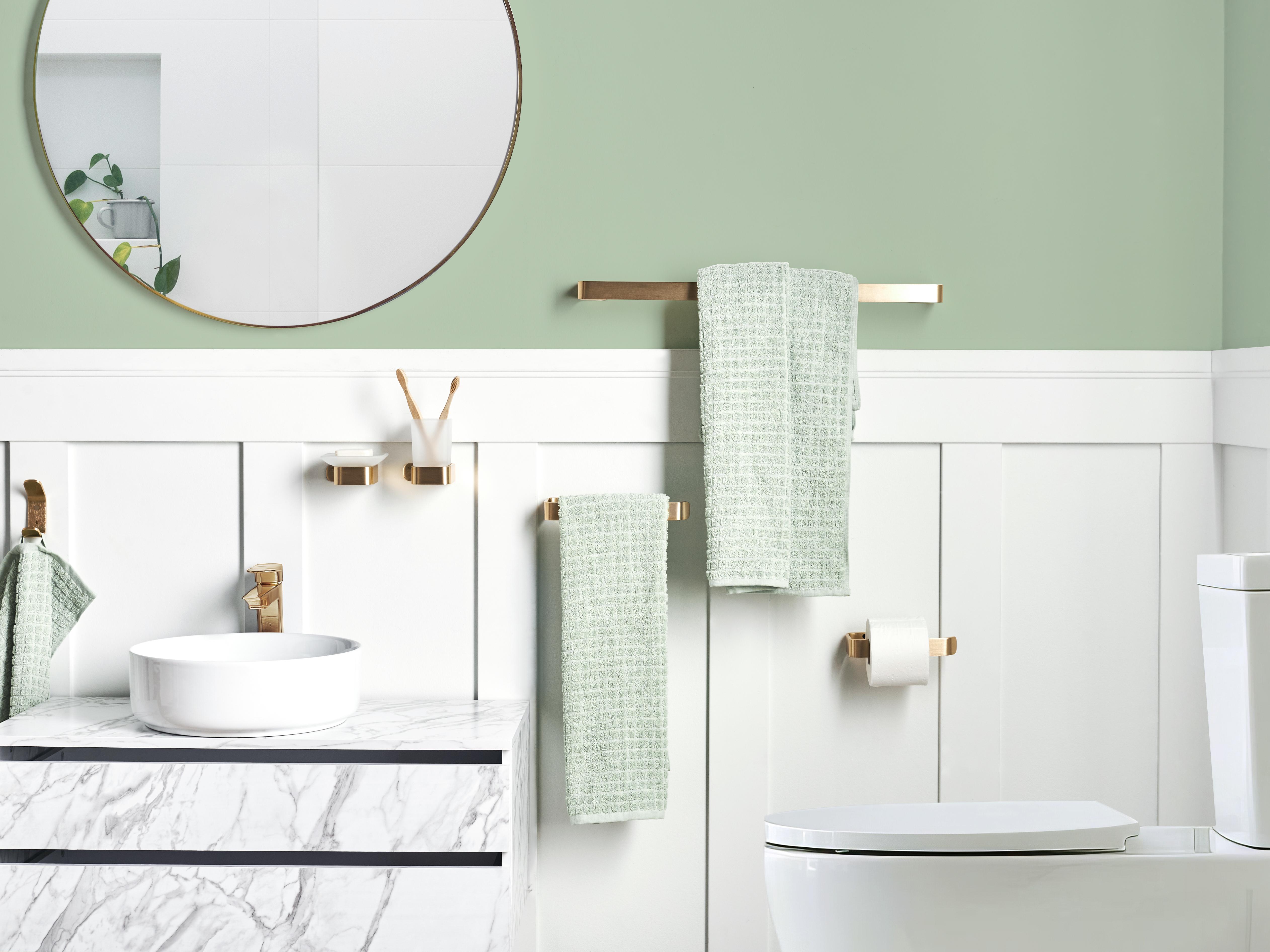 6-Piece Bathroom Hardware Set ZORRITOS with Towel Bars and Hooks Metal Gold