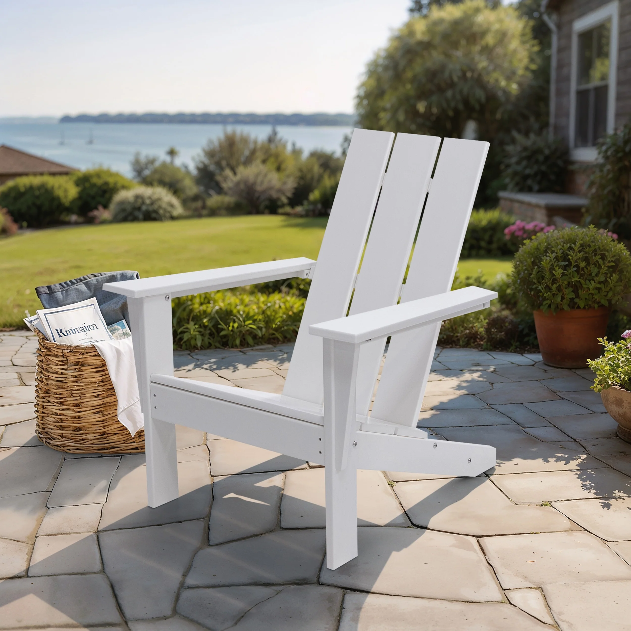 LuXeo Arcadia Modern Outdoor Patio Adirondack Chair
