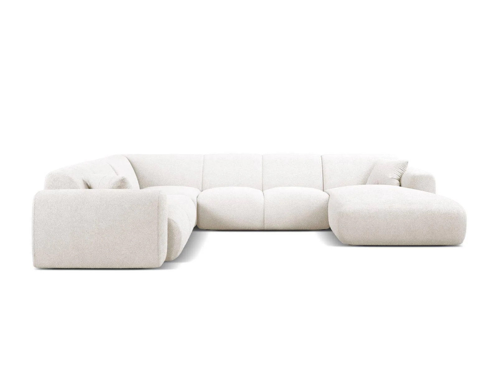 Modulaire hoekbank Molino links bouclé