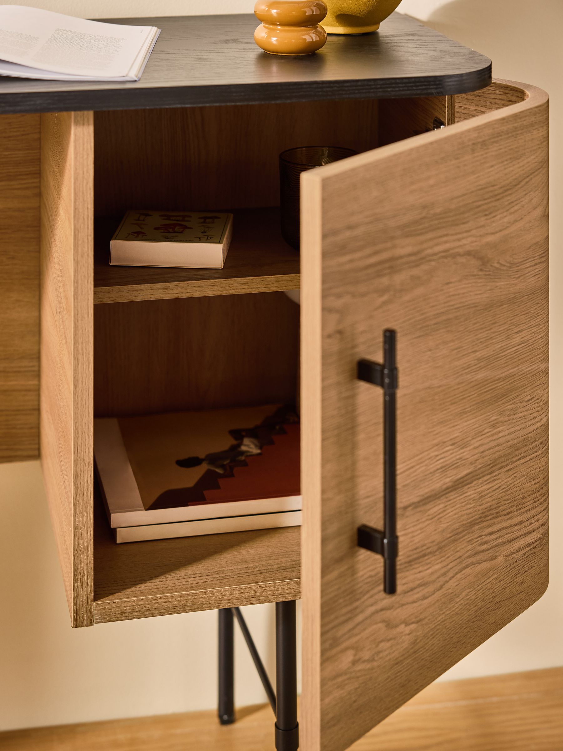 Zeke Storage Desk in Oak Effect