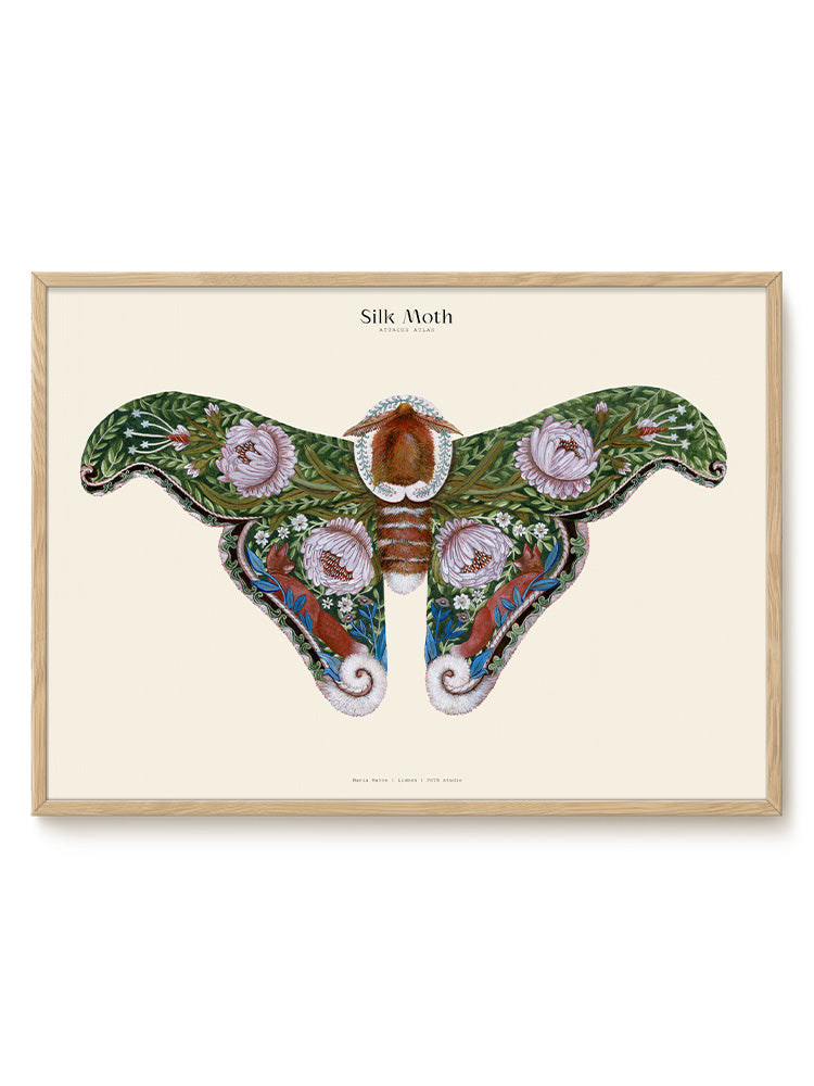 Matos - W. Morris inspired - Silk Moths No.7 - PSTR studio Kunst Poster