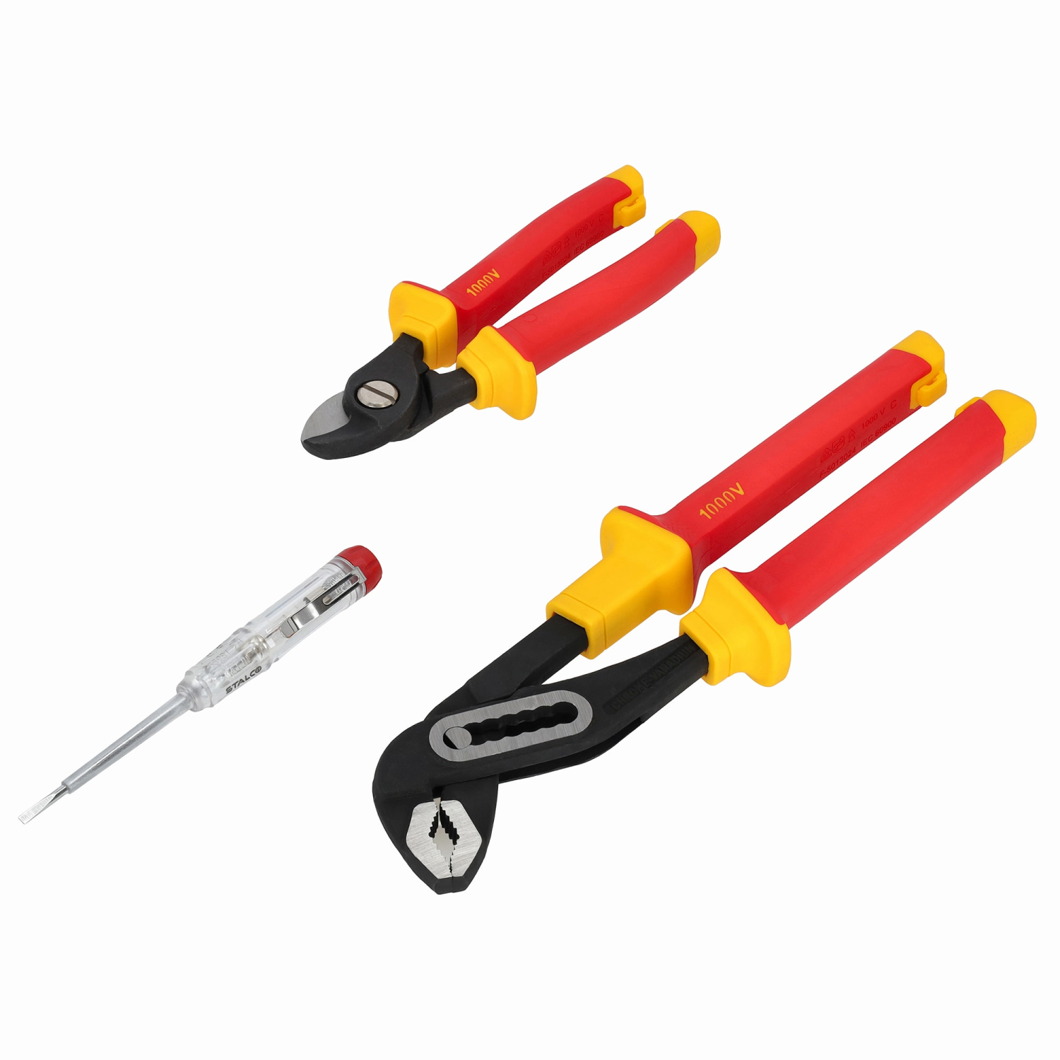 Zestaw narzedzi elektrotechnicznych, 3elem. stal CrV 1000V wkład EVA STALCO S026388803 STALCO S026388803