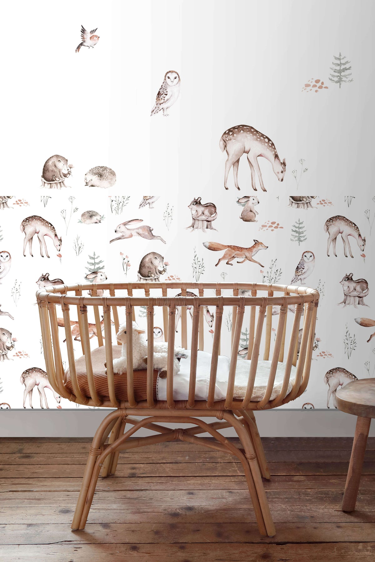 ESTAhome muursticker bosdieren bruin - 33 x 47.5 cm - 156115
