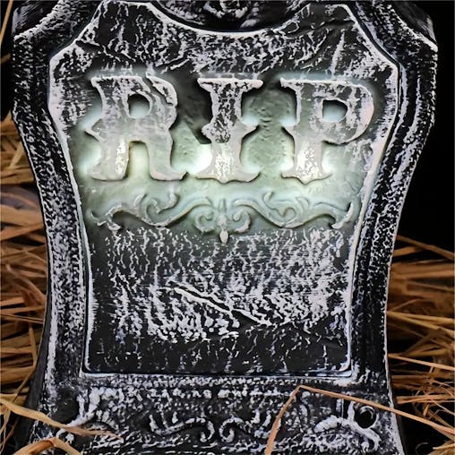 NNETM Haunted Resin Tombstone: Illuminated Graveyard D&eacute;cor with LED Lights