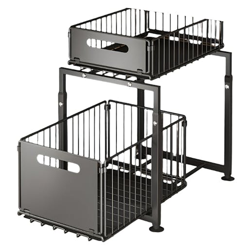 NNETM 2-Tier Under Sink Storage Rack with Drawers