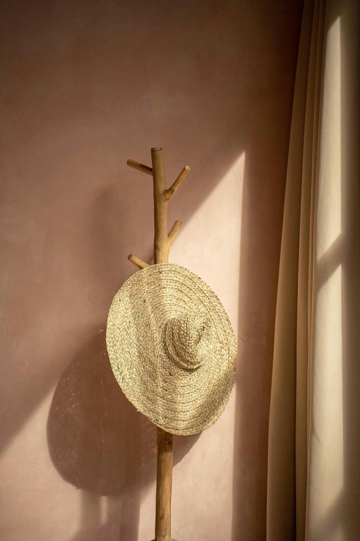 CONCRETE - Portemanteau en bois de teck et béton