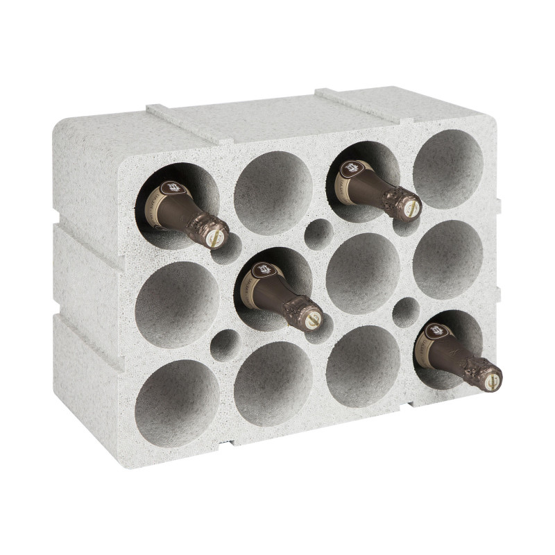 Porte-bouteilles en polystyrène 12 places PRACTO HOME