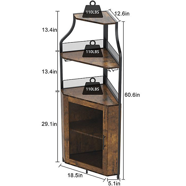 Meuble Range Bouteilles - PROMIRACAL - 50 Bouteilles - Bois Massif - Style Industriel - Marron