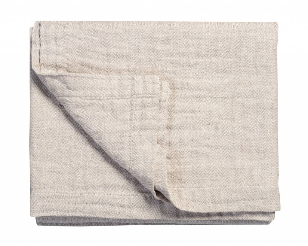 Pure 22 Sprei Sand   260 x 260 cm   Beige   Katoen   Linnen