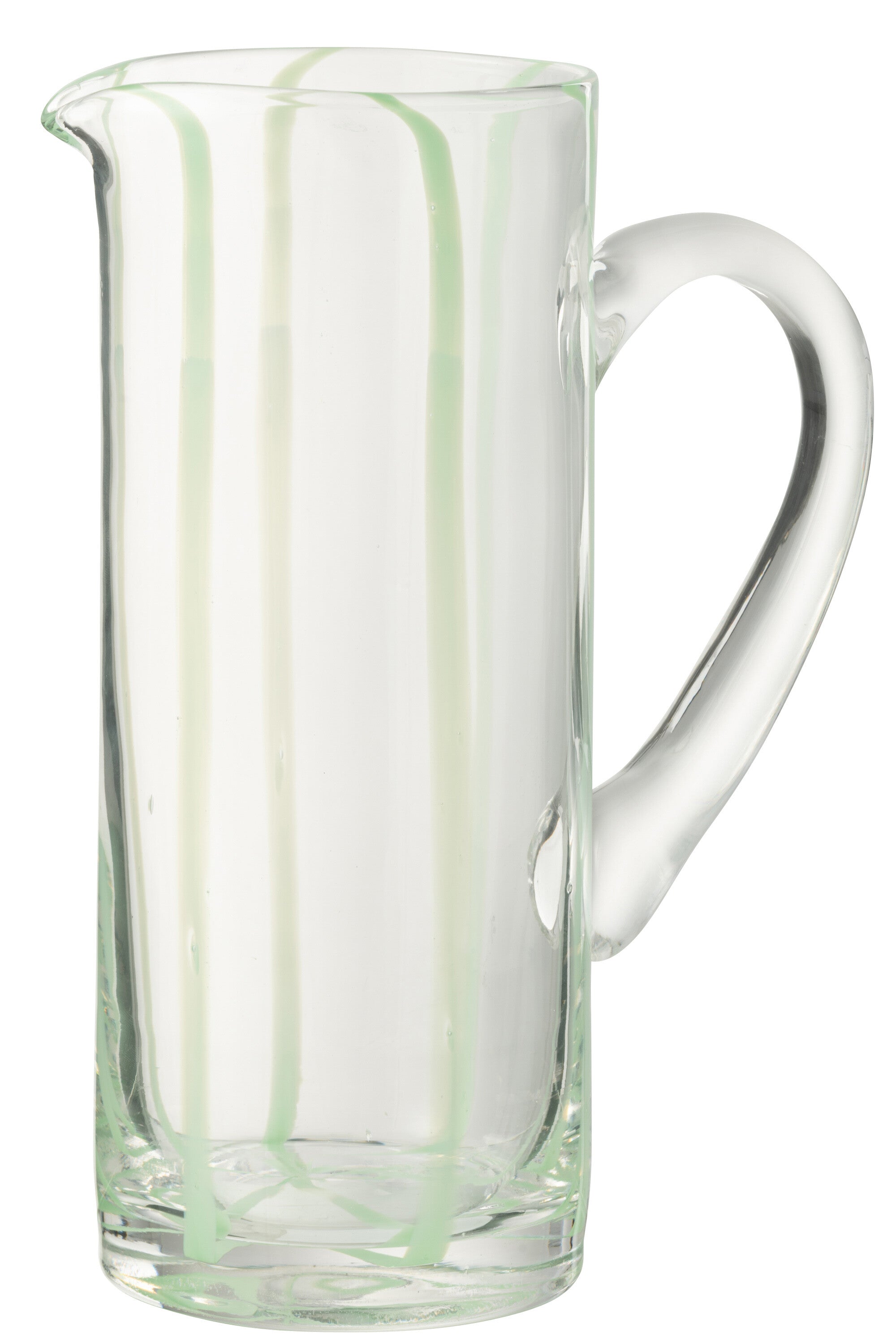 J-Line karaf Strepen - glas - transparant/groen