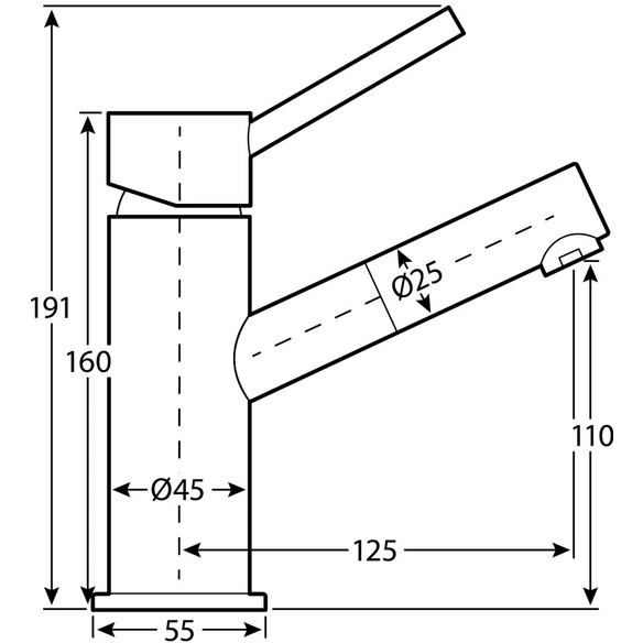 Waschtischarmatur »GREDA«, Messing, glänzend, ⅜
