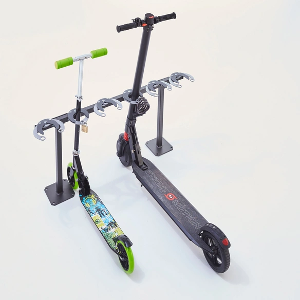 Tretrollerständer, für 6 Roller, schwarz