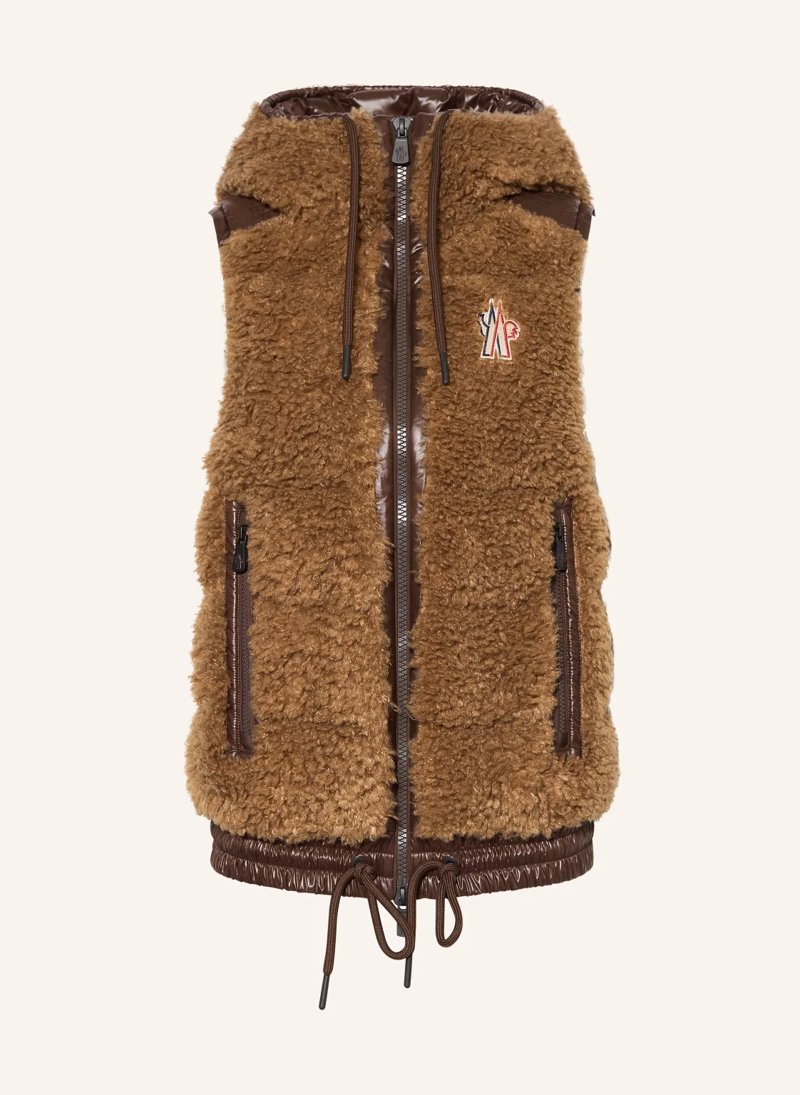 MONCLER GRENOBLE Daunenweste in Teddyfell-Optik