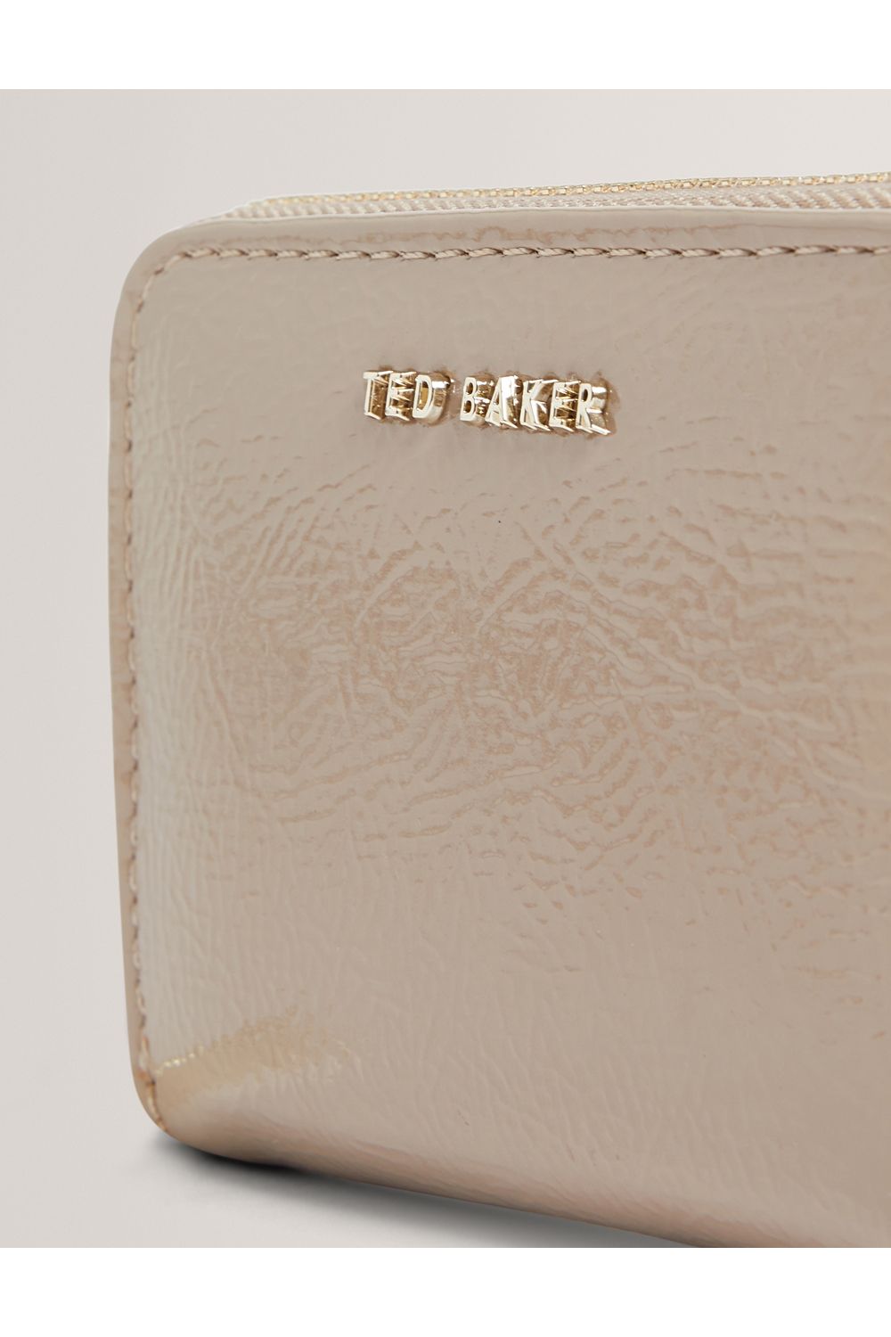 Ted Baker Crinkle Icon Small Zip Around Purse Stone