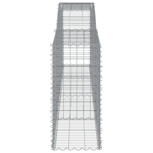 NNEVL Arched Gabion Baskets 9 pcs 400x50x100/120 cm Galvanised Iron