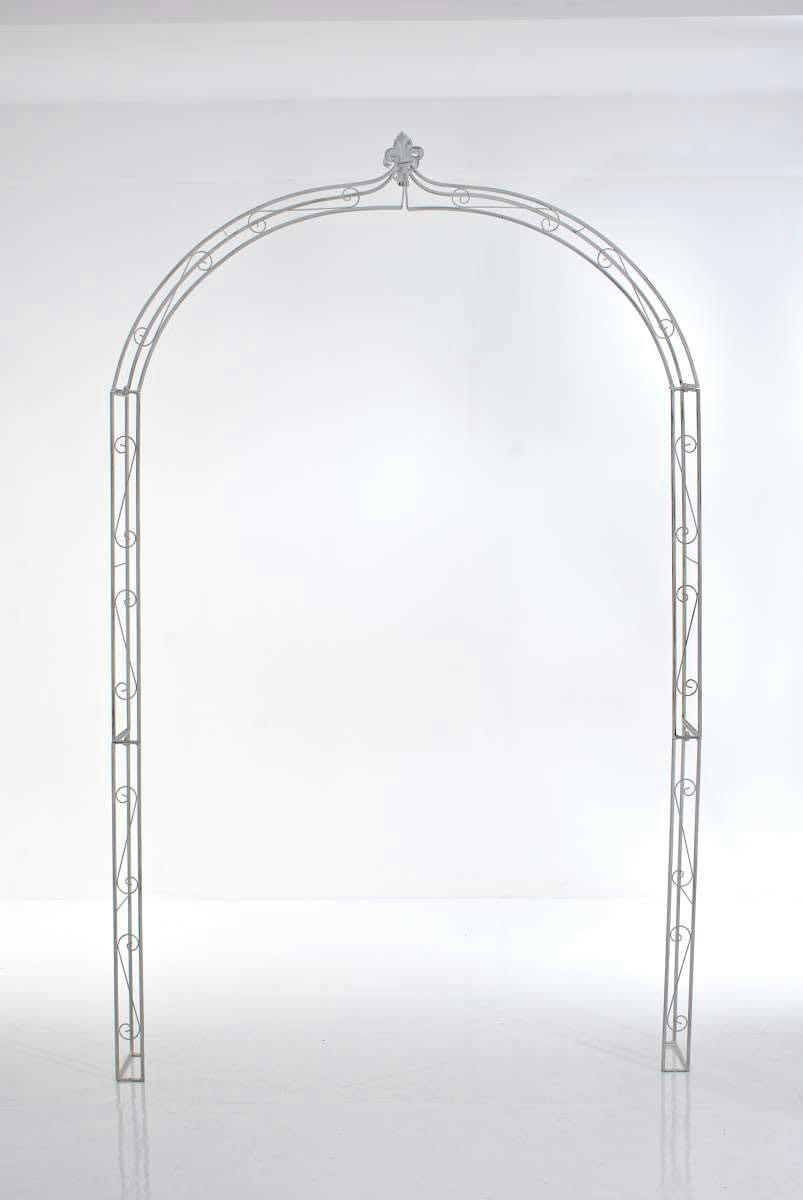 ANNA - Arche pour plantes grimpantes en métal Blanc antique