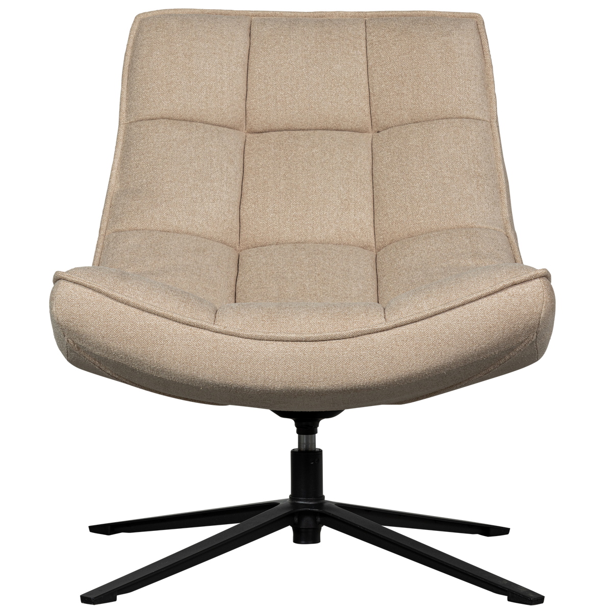 WOOOD draaibare fauteuil Maudi - Polyester - Naturel - 84x74x86