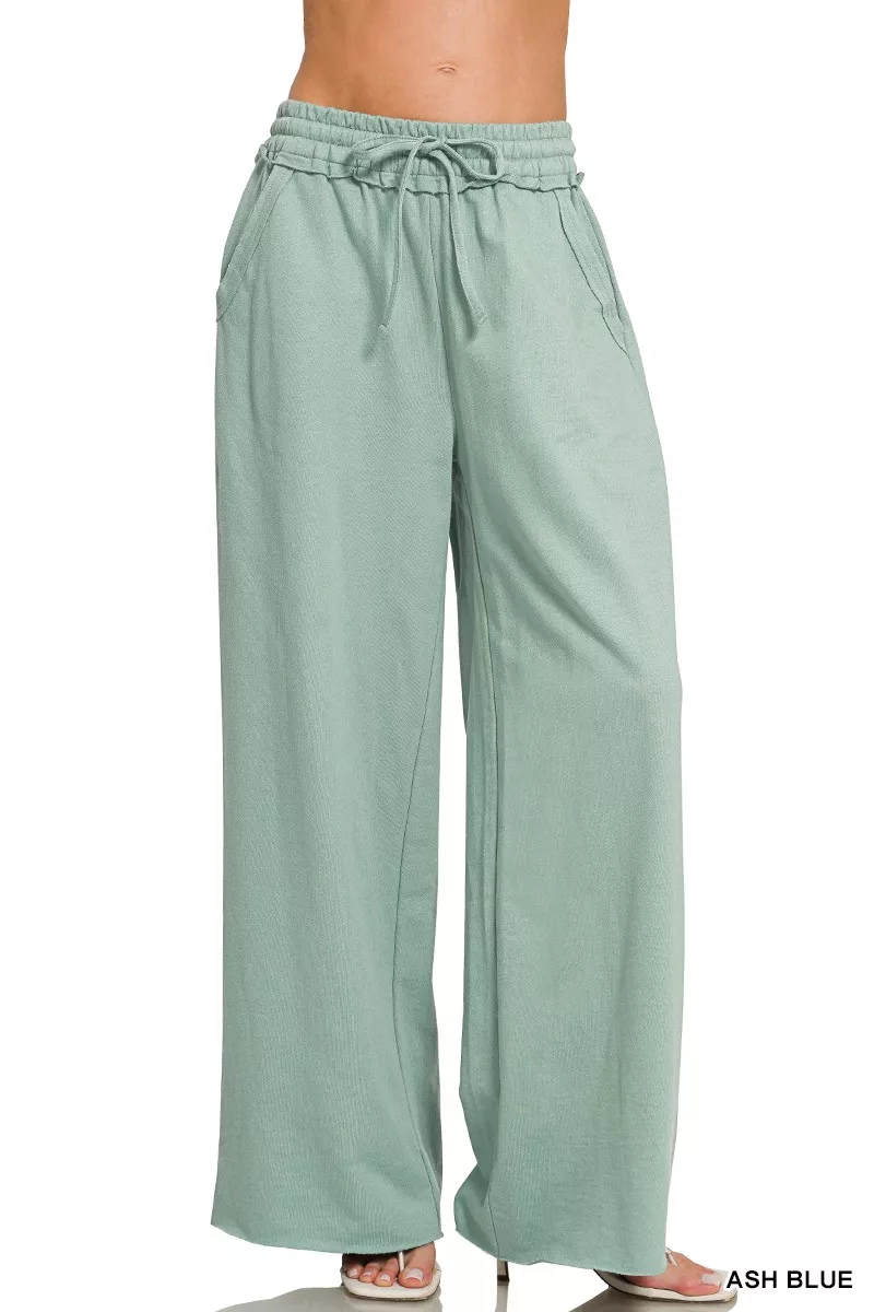 French Terry Wide Leg Sweatpants