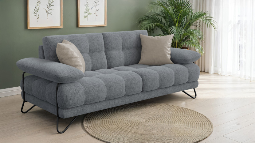 BUBBARA Sofa 2,5 osobowa, ciemnoszara