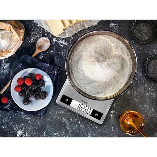 Soehnle Page Profi 200 Digital Kitchen Scale Silver | 15kg Capacity 61509