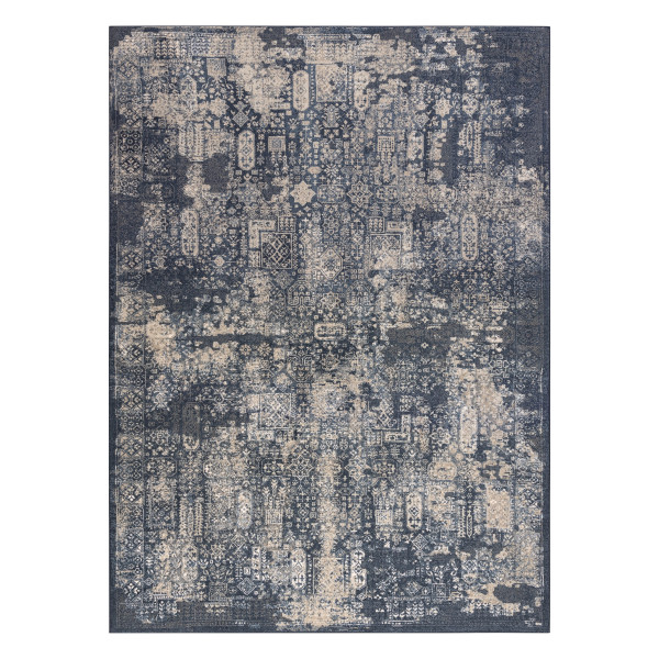 Dywan wełniany NAIN Przecierany vintage 7591/50911 granat / 80x150 cm